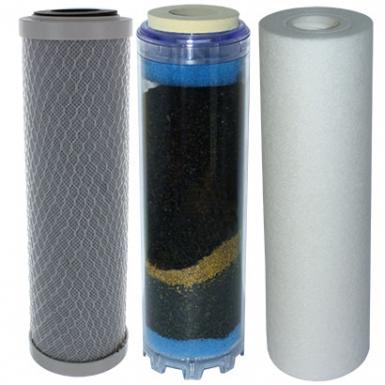 4 filtres anti-nitrates, anti-plomb et anti-chlore 9 pouces 3/4 pour l'eau potable.