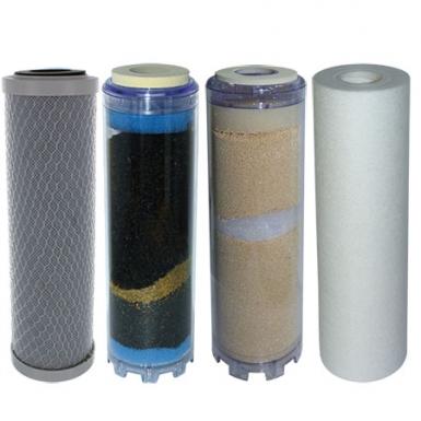 Kit 4 Filters 9 - 3/4 inch - Chlorine - Nitrate - Heavy Metals