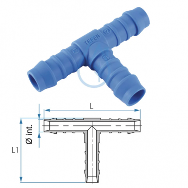 16 mm TE barbed connector Plastic - Special garden hose