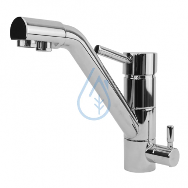 Chrome faucet with 3-way