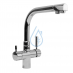 Chrome faucet with 3-way design