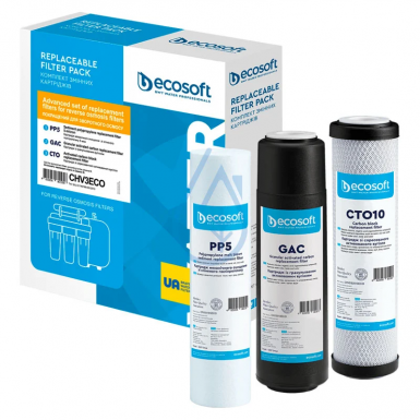 Kit de filtros de repuesto avanzados de osmosis Ecosoft 1-2-3