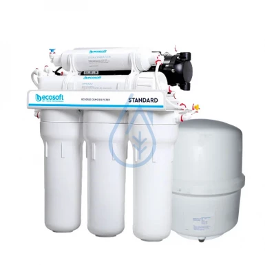 Sistema de osmosis inversa 50 GPD Ecosoft Standard remineralizante con bomba Booster