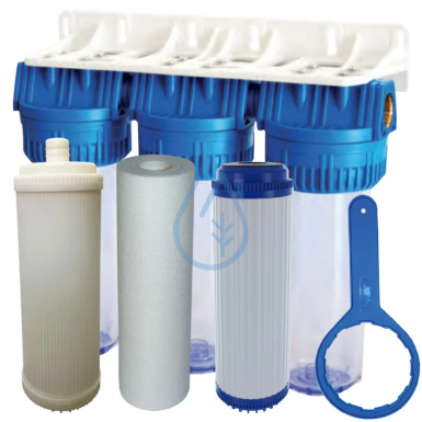 Triple filtración 9-3/4 Pulgadas agua potable autocaravana 600 L/H