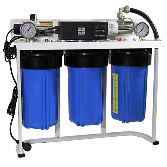 Estación de filtro de agua de lluvia con UV 6 GPM
