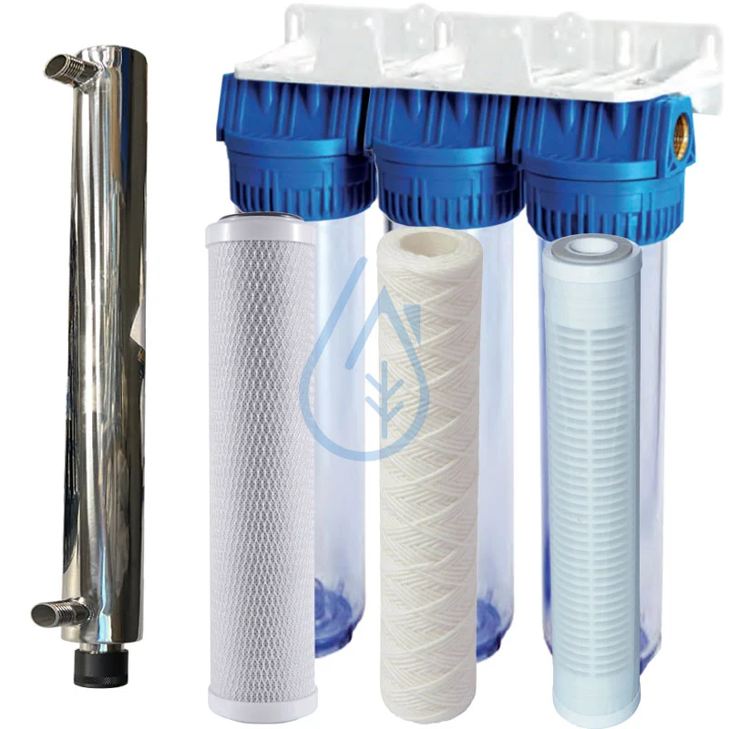 Les stérilisateurs UV BIG BLUE Filtration Plus complets : 1,3 ou 2