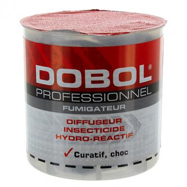 Fumigène Dobol sans combustion ni propulseur pour éliminer les insectes dans un local  agricole.