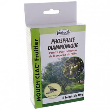 Poudre appât au Phosphate diammonique en sachet individuel : mouche de l’olive ou cerise.