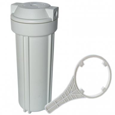 Porte-filtre osmoseur blanc avec entrée 1/4 pouce.